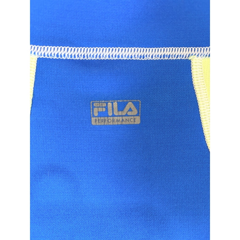 Fila Performance Womens Quarter Zip Long Sleeve Blue Green Pullover Size Medium - Picture 5 of 9